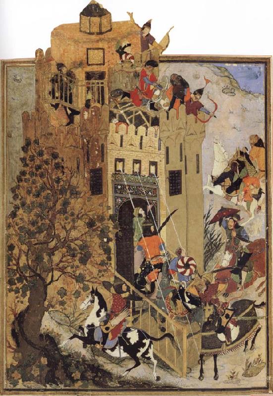 Sharafuddin Yazdi Attack against the fort of Urganj China oil painting art
